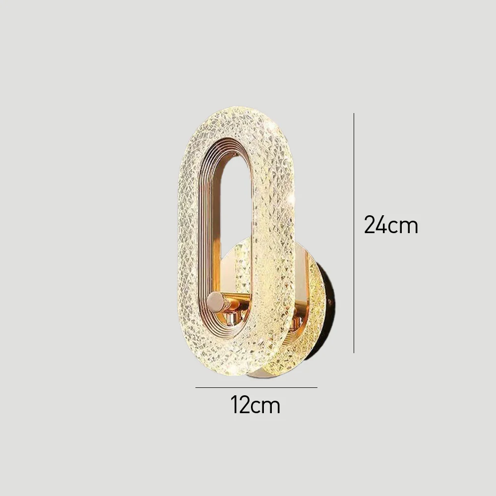 Luxury Acrylic Loop LED Wall Light - Image 8