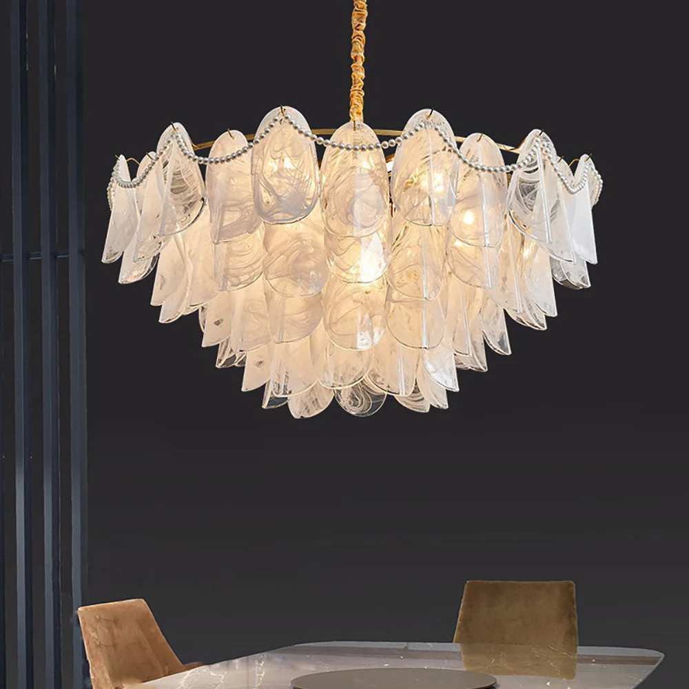 Contemporary Cloud-Inspired Frosted Glass Living Room Chandelier - Image 4