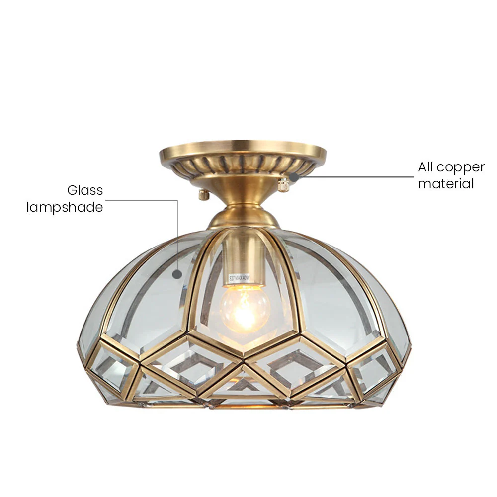 Medieval Copper Geometry Ceiling Hallway Light - Image 10