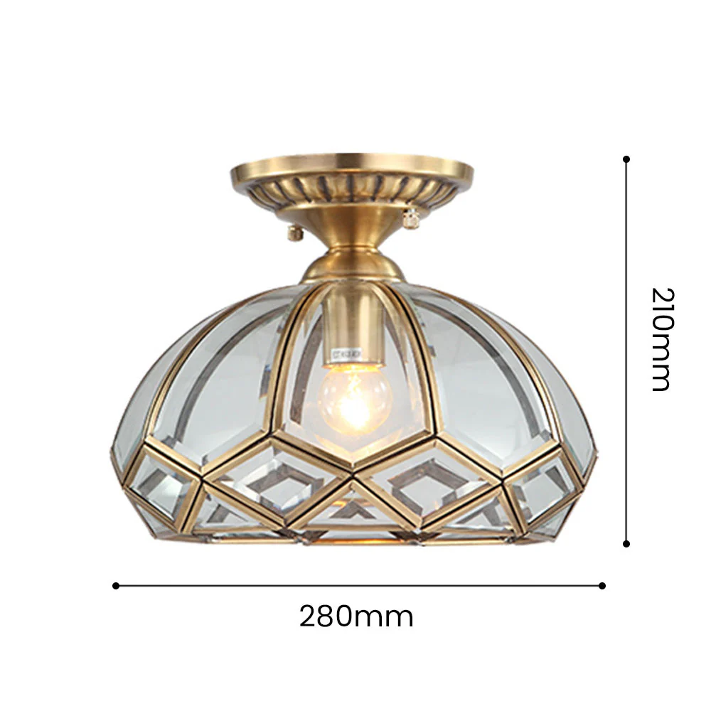Medieval Copper Geometry Ceiling Hallway Light - Image 11