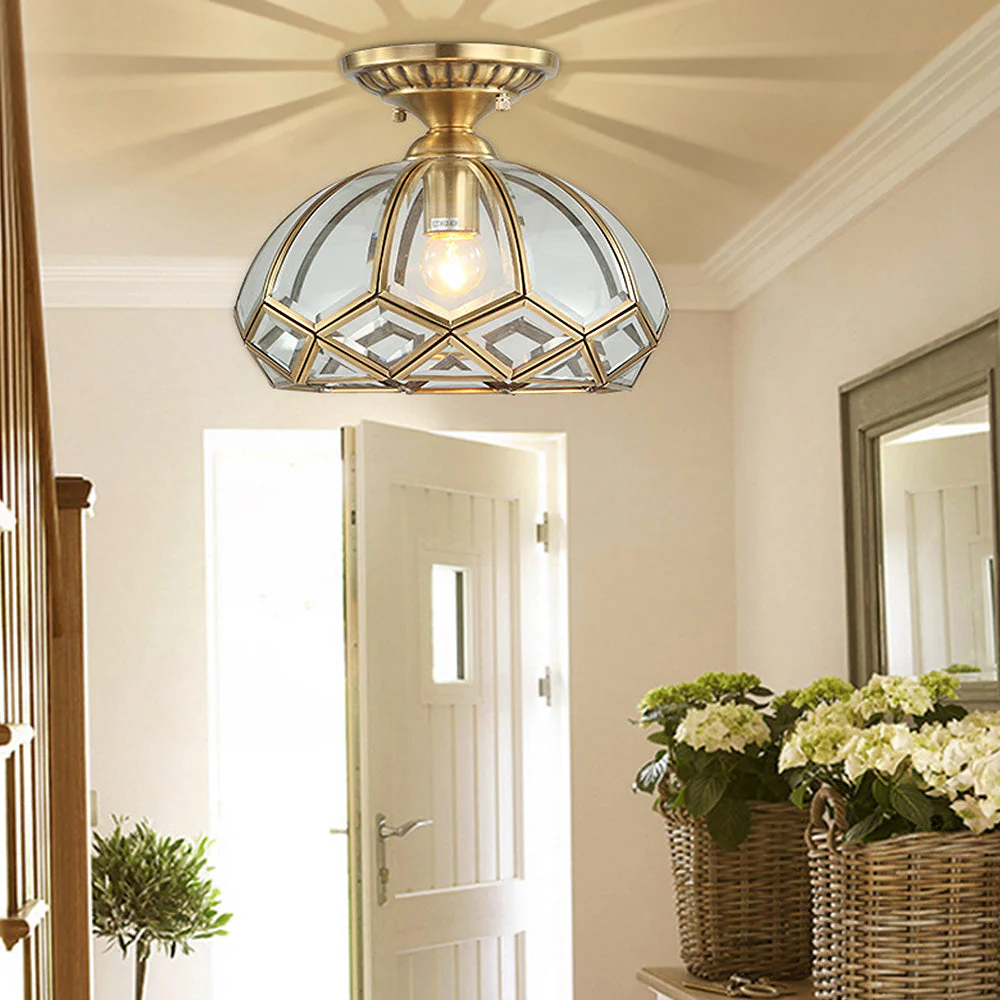 Medieval Copper Geometry Ceiling Hallway Light - Image 2