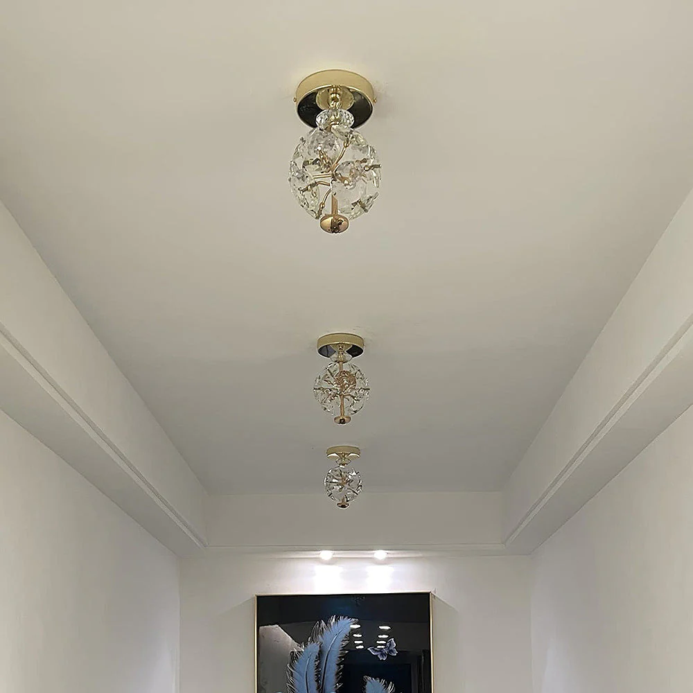 Medieval LED Crystal Ball Shape Ceiling Light - Image 4