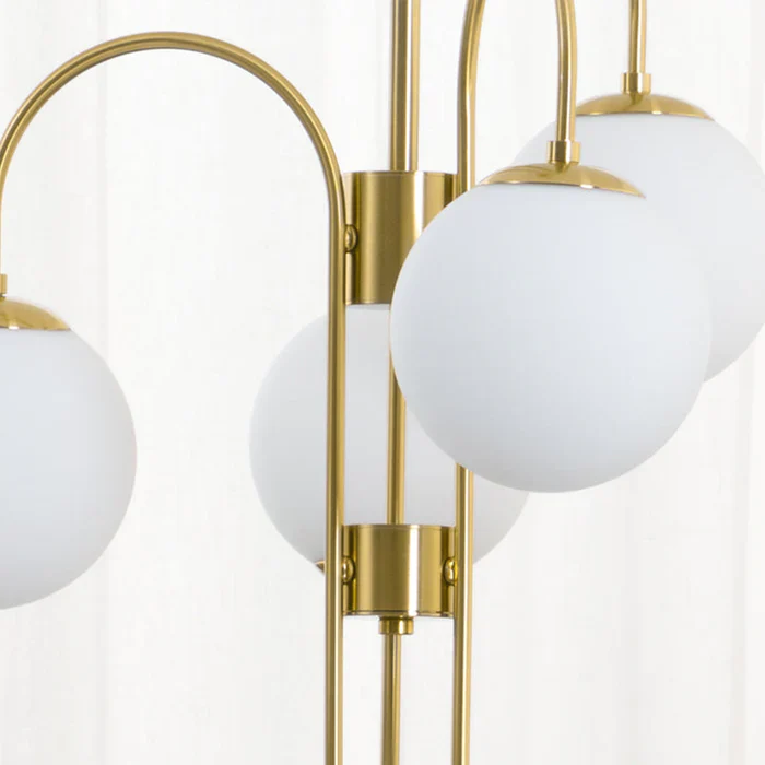 Metal Glass Vintage Chandelier - Image 11