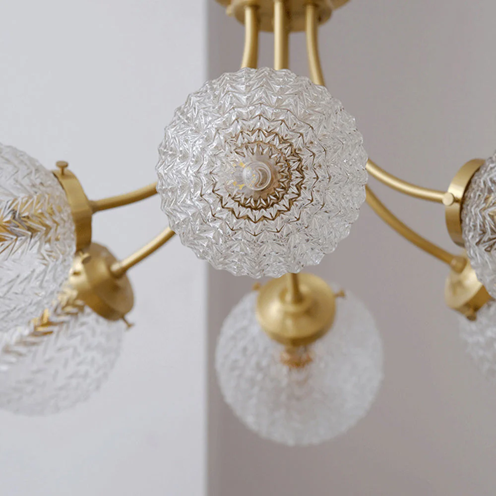 Mid Century Circle Metal Chandelier For Living Room - Image 11