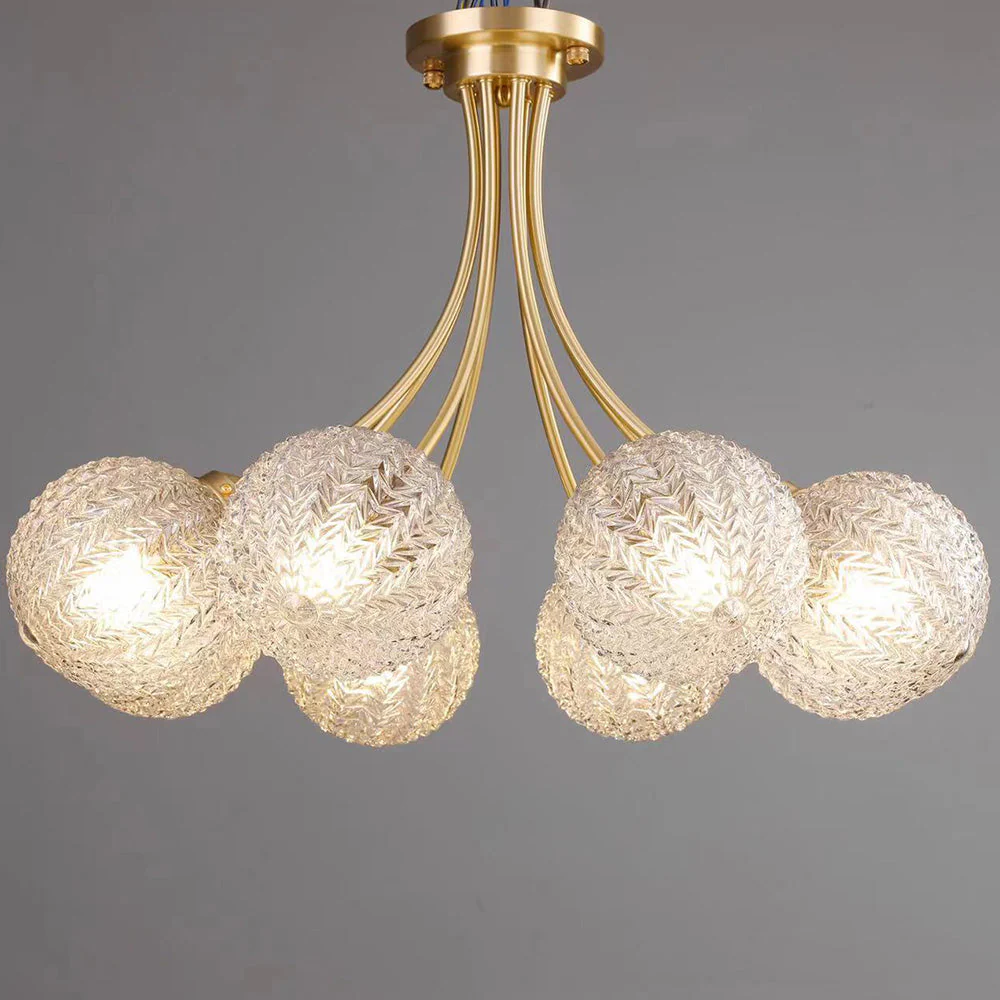 Mid Century Circle Metal Chandelier For Living Room - Image 3