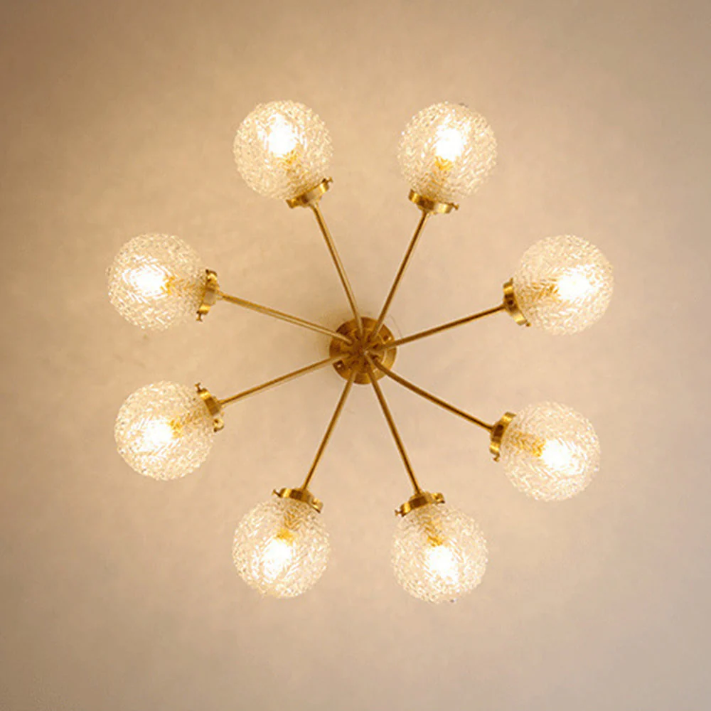 Mid Century Circle Metal Chandelier For Living Room - Image 6