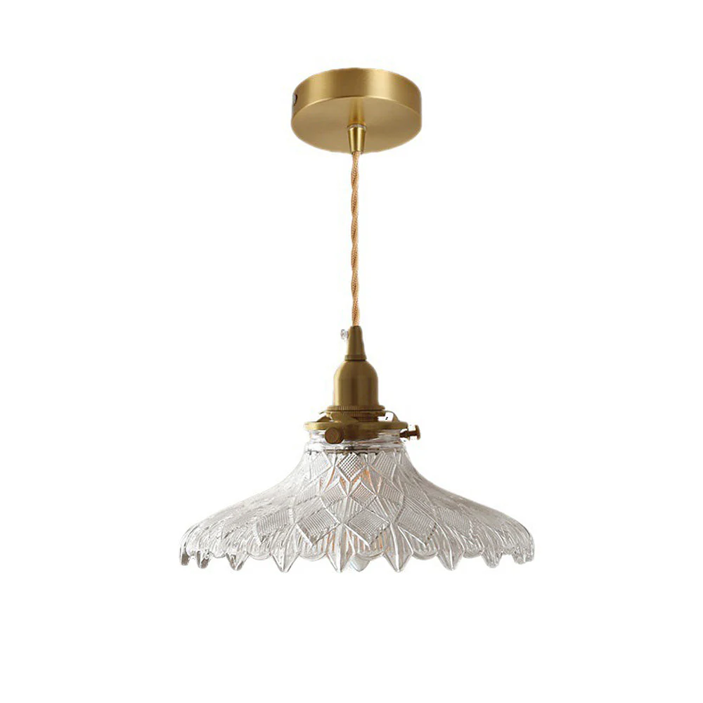 Mid-Century Vintage Glass Disc Pendant Light - Image 15