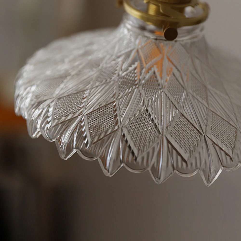 Mid-Century Vintage Glass Disc Pendant Light - Image 6