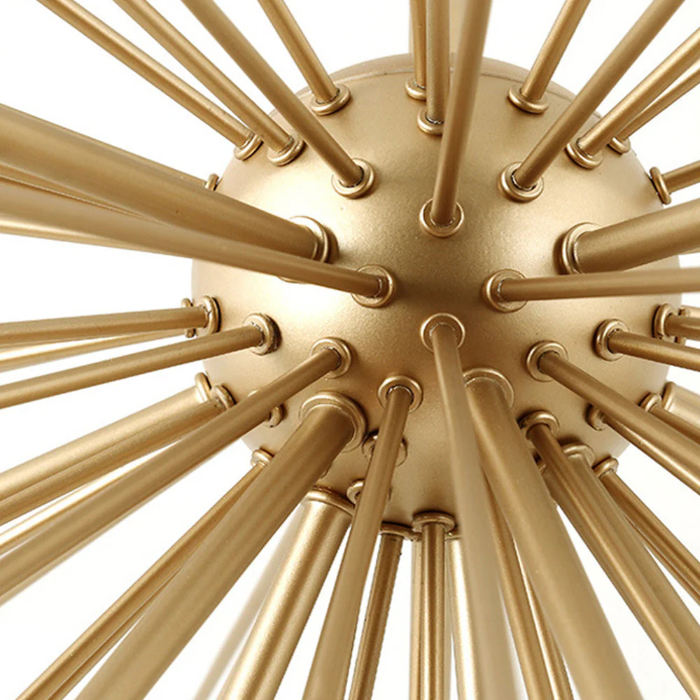 Mid-Century Modernist Brass Chandelier For Living Room - Image 6