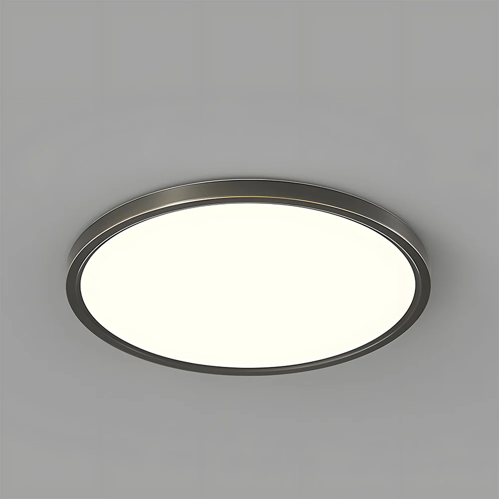 Minimalist Circular Copper LED Ceiling Lamp For Living Room - Image 9