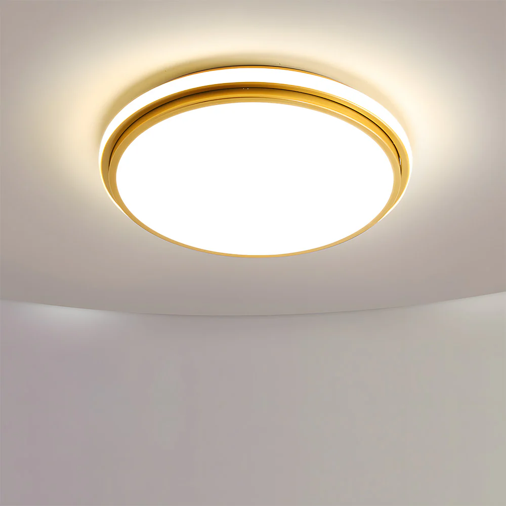 Minimalist Circular White Metal LED Bedroom Ceiling Light - Image 19