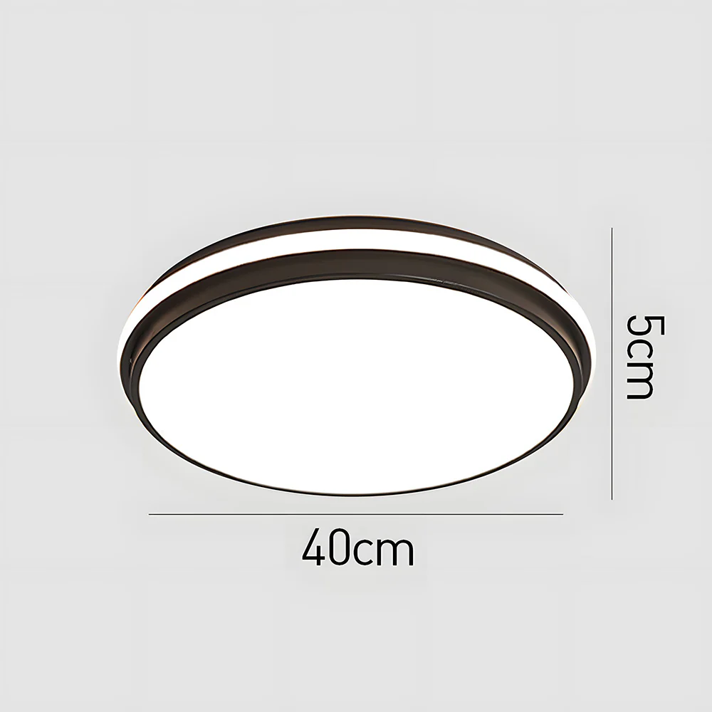 Minimalist Circular White Metal LED Bedroom Ceiling Light - Image 5