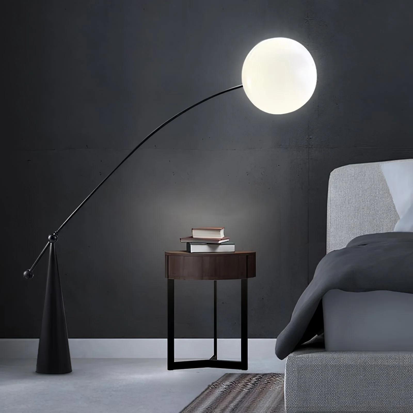 Minimalist Designer Iron Fishing Floor Lamp - Image 3