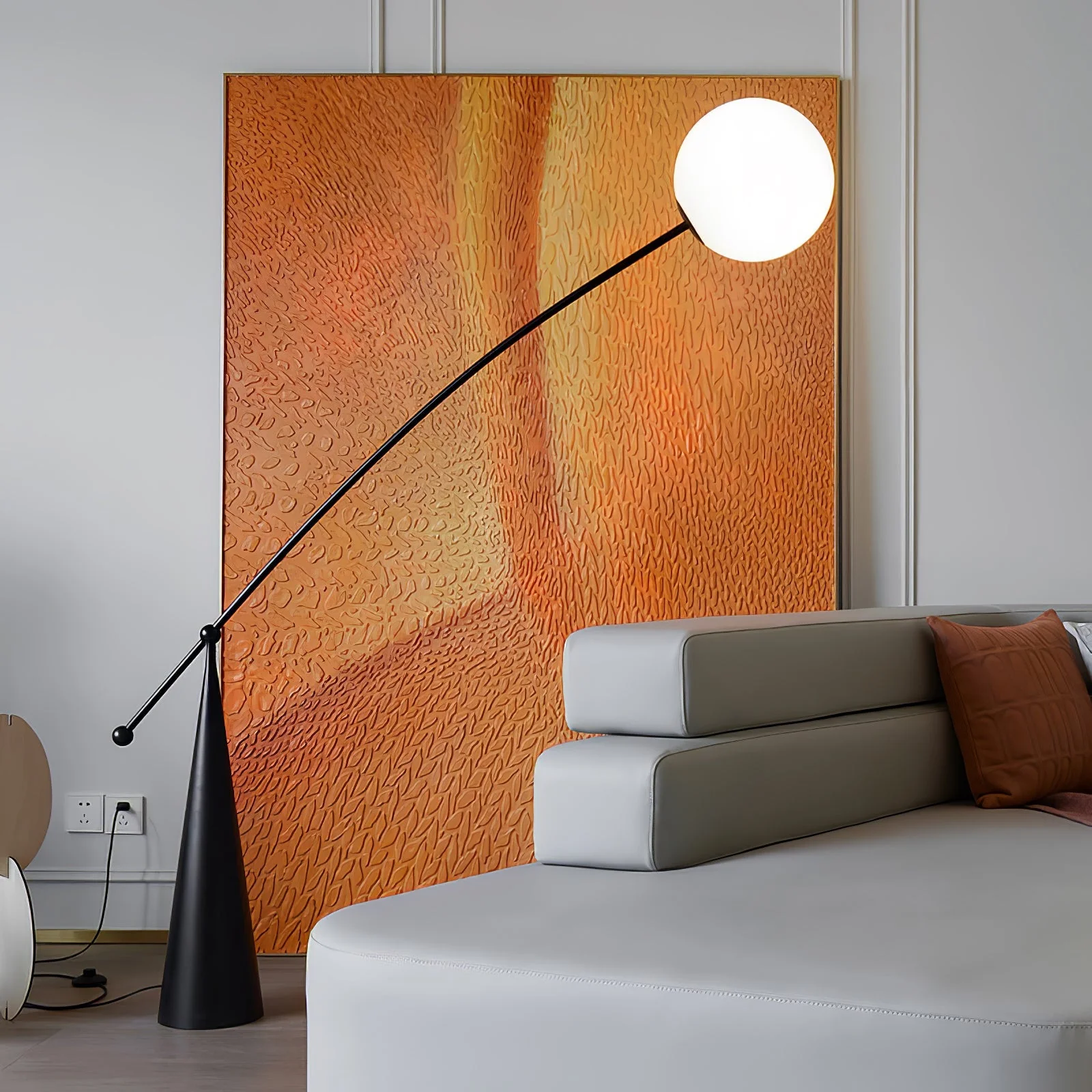 Minimalist Designer Iron Fishing Floor Lamp - Image 8