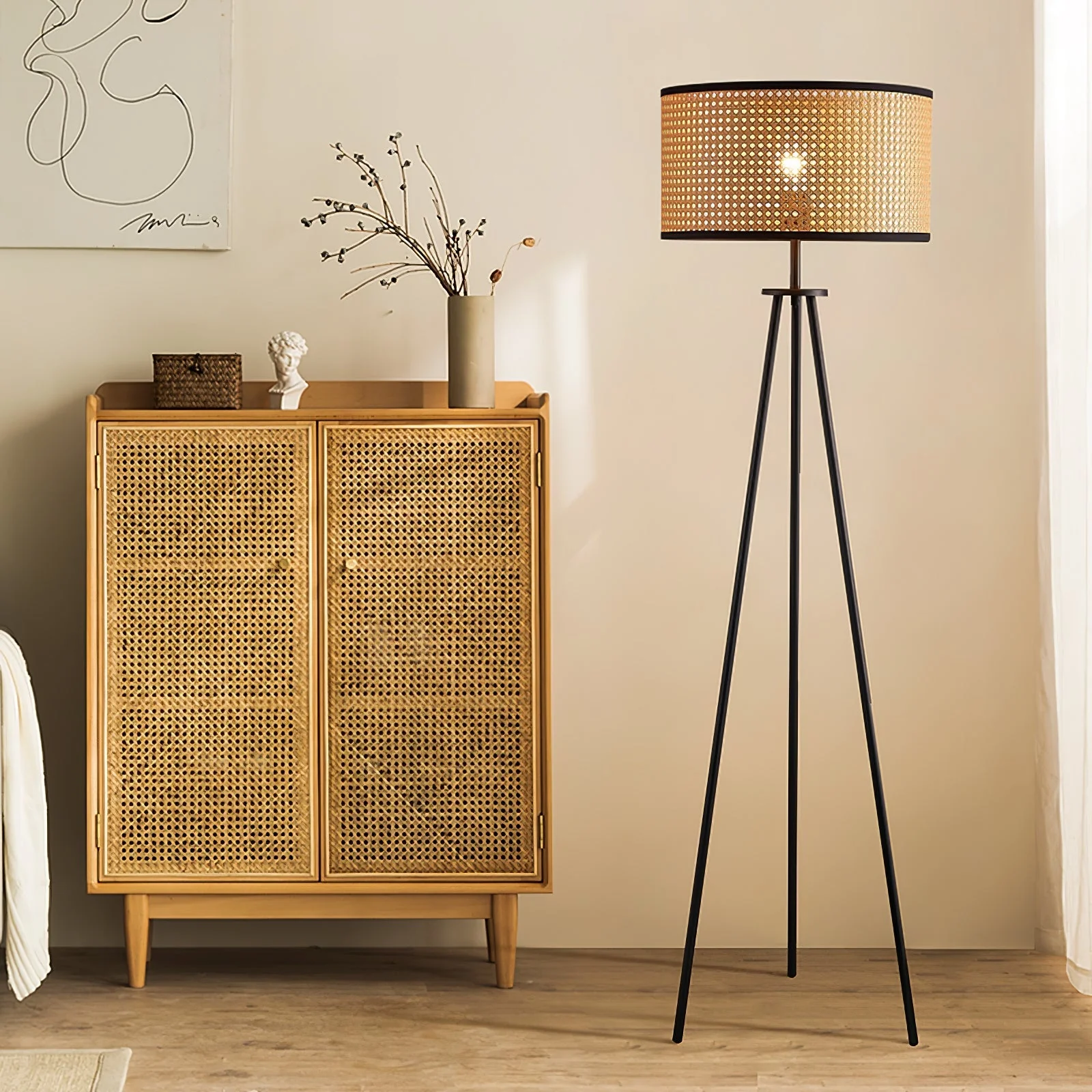 Minimalist Nature Bamboo Tall Floor Lamp - Image 6