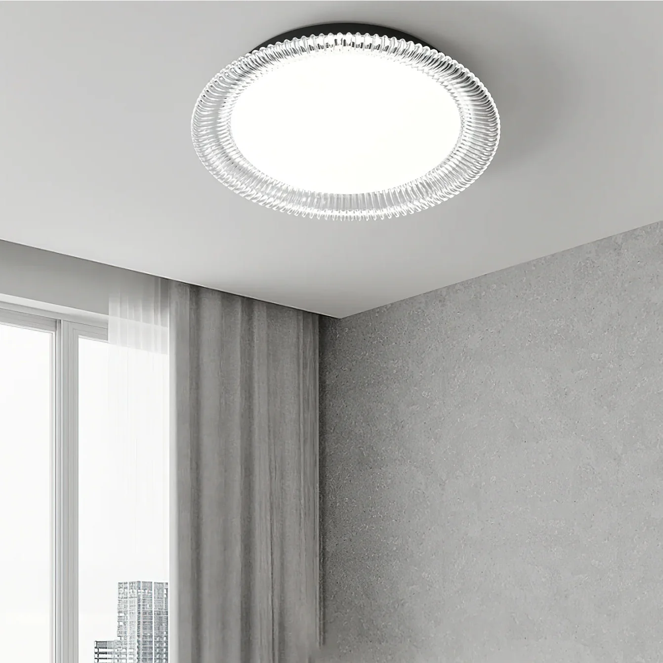 Minimalist Round Acrylic Living Room Ceiling Light - Image 9