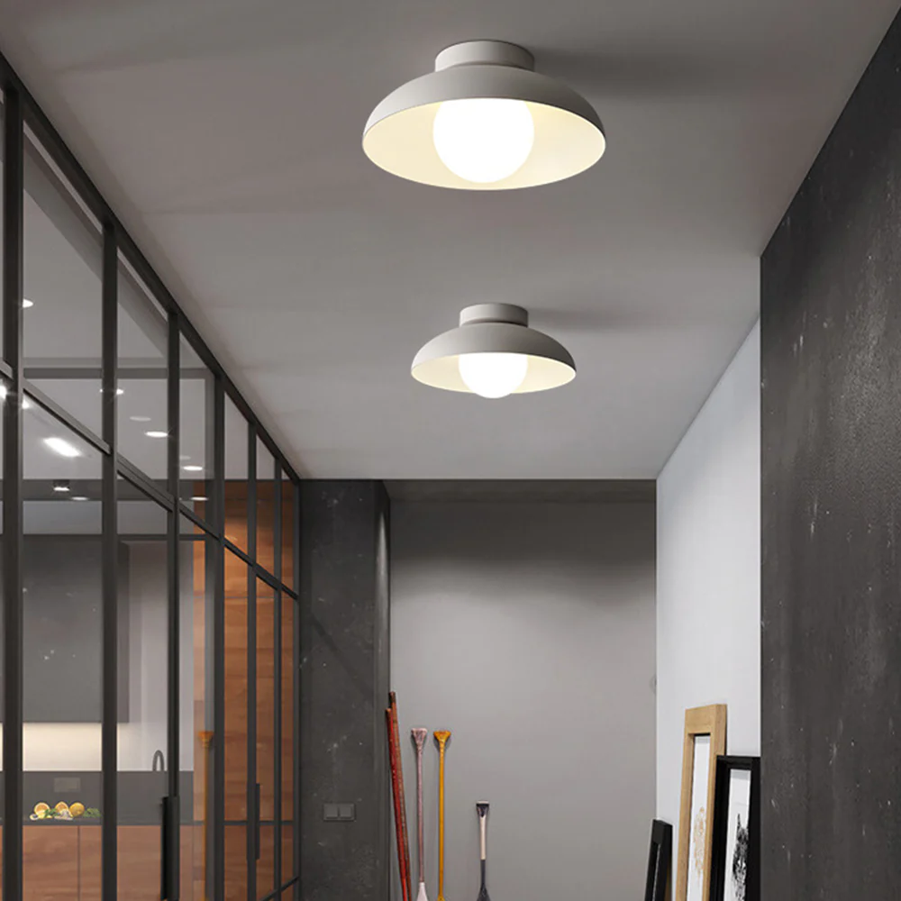 Minimalist White Metal Round Ceiling Light - Image 7
