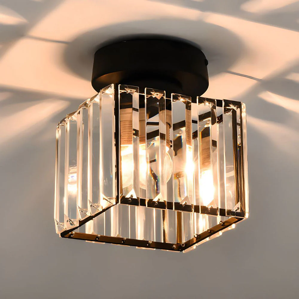 Modern 1-Light Black Hallway Ceiling Light - Image 2