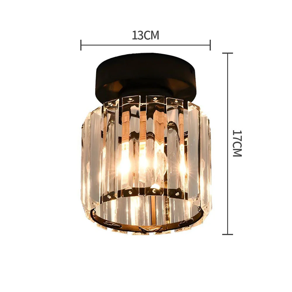Modern 1-Light Black Hallway Ceiling Light - Image 20