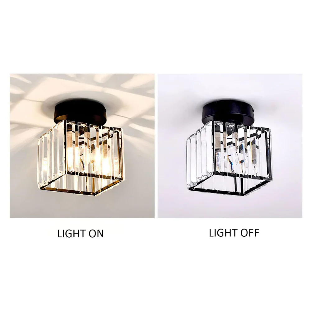 Modern 1-Light Black Hallway Ceiling Light - Image 3