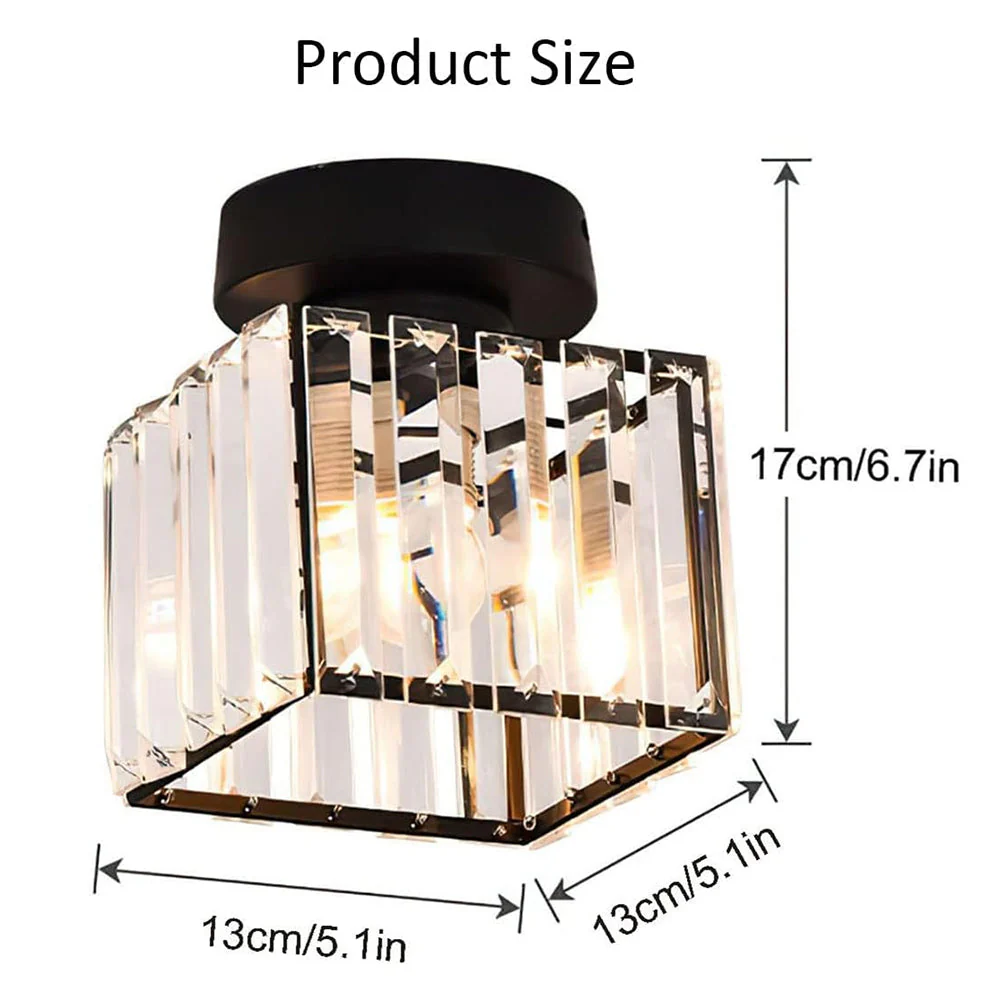 Modern 1-Light Black Hallway Ceiling Light - Image 5