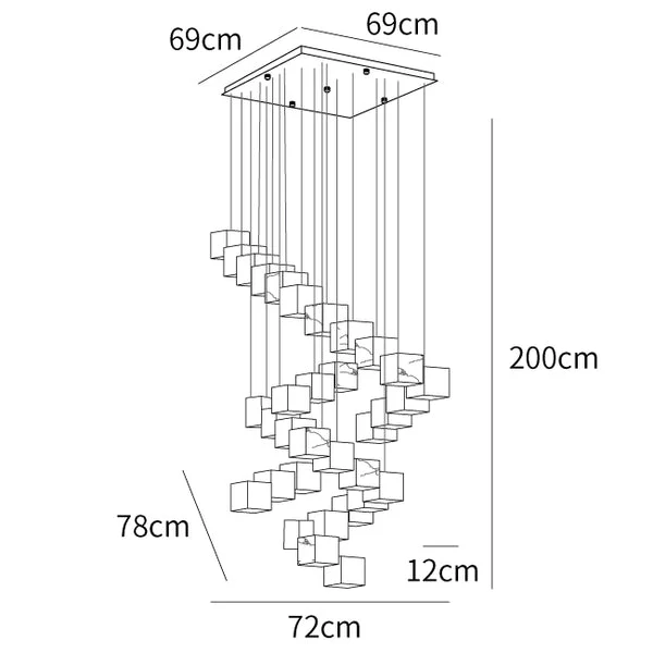 Modern Artistic Geometric Shape Elegant Hanging Light Fixture - Image 24