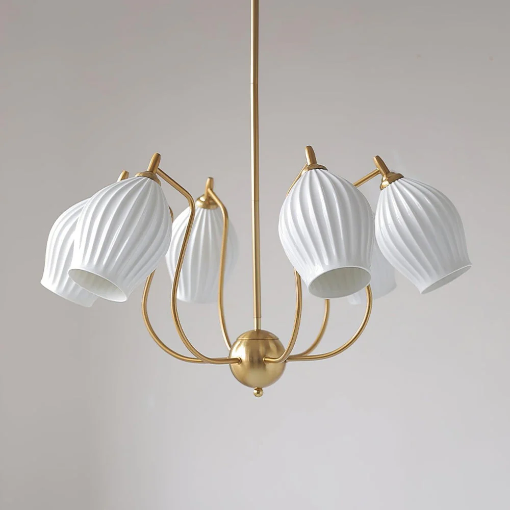 Modern Ceramics Flower shaped Warm Chandelier - Image 2