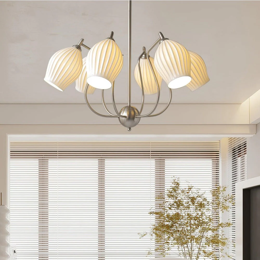 Modern Ceramics Flower shaped Warm Chandelier - Image 24