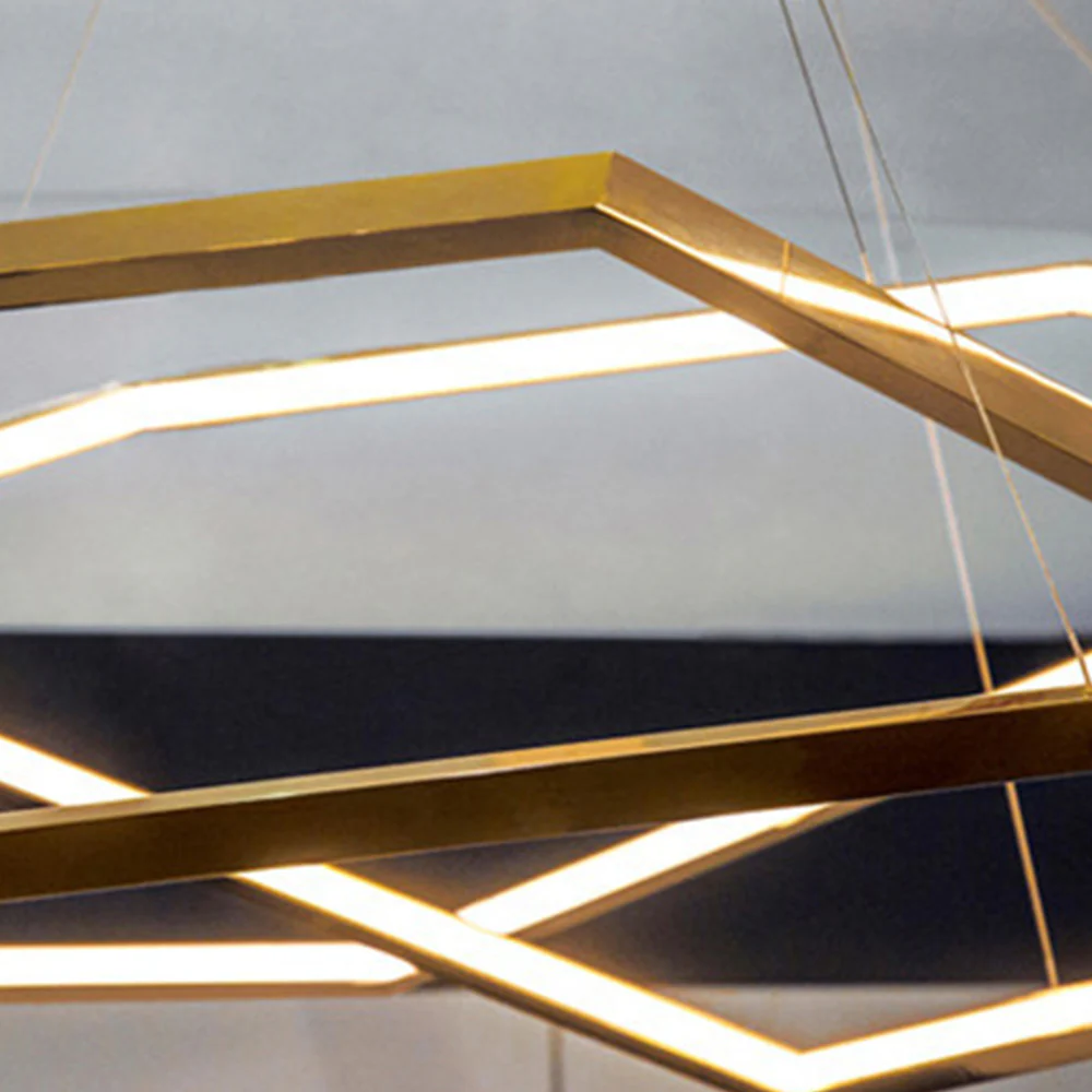 Modern Chic Geometric Polygon Pendant Light - Image 14