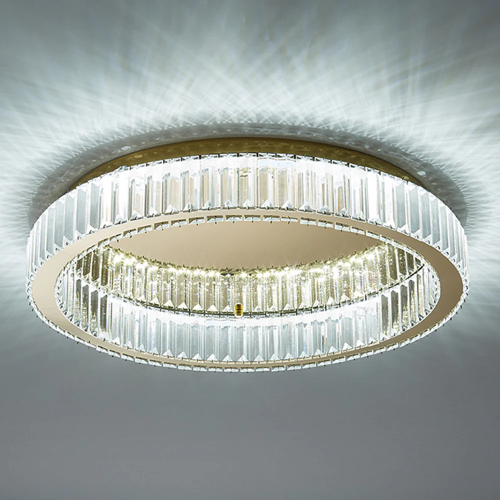 Modern Circle Gold Crystal Ceiling Light - Image 7