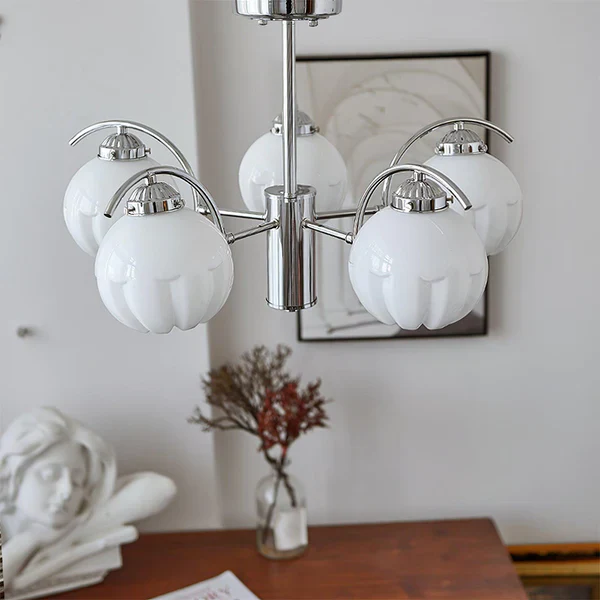 Modern Classic Flower Shape Glass Chandelier - Image 8
