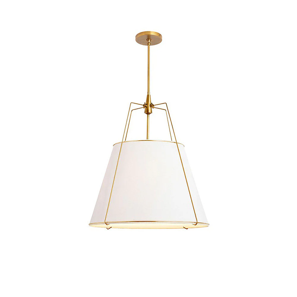 Modern Fabric Conical White Hanging Light - Image 4