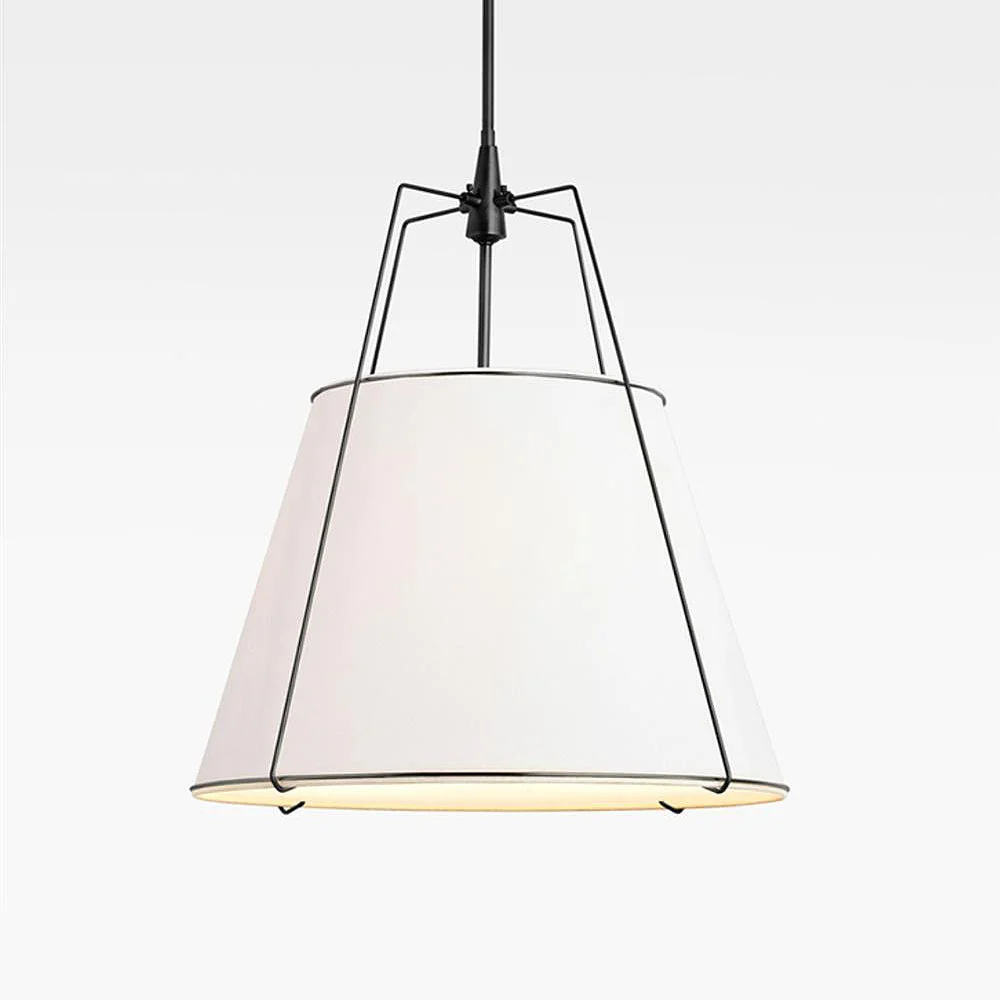 Modern Fabric Conical White Hanging Light - Image 9