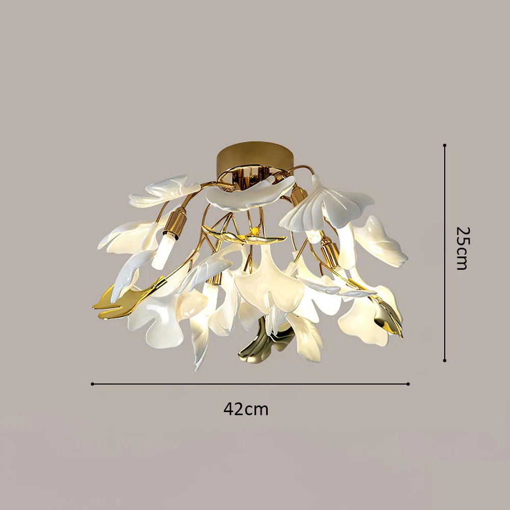 Modern Flower Petal White Ceiling Lamp - Image 17