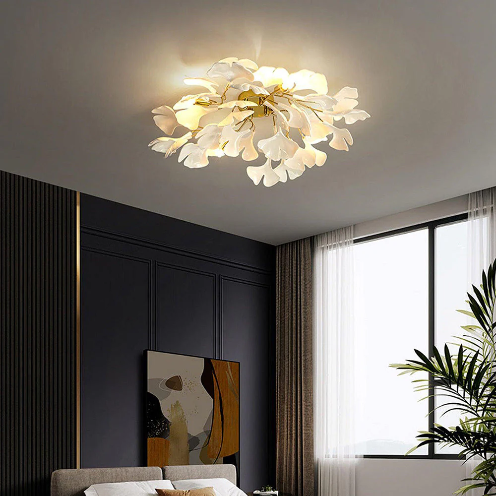 Modern Flower Petal White Ceiling Lamp - Image 2