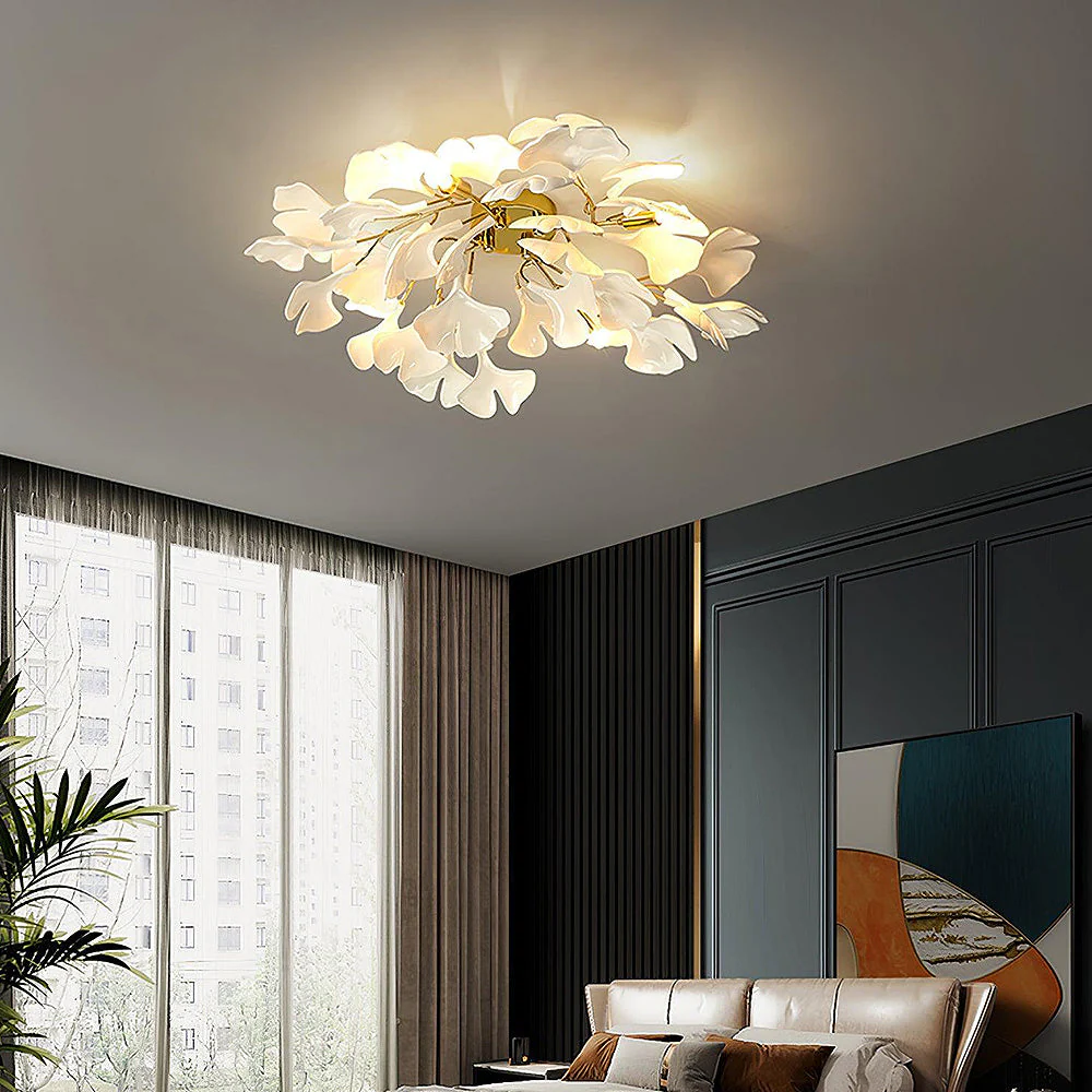 Modern Flower Petal White Ceiling Lamp - Image 8