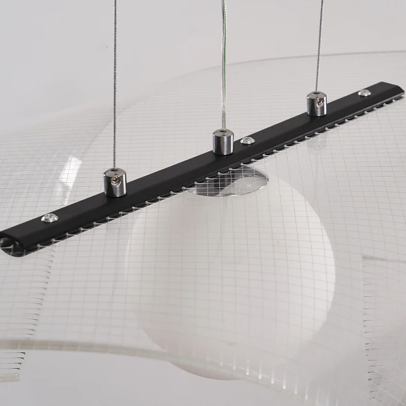 Modern Hat Shape Transparent Acrylic Pendant Light - Image 5
