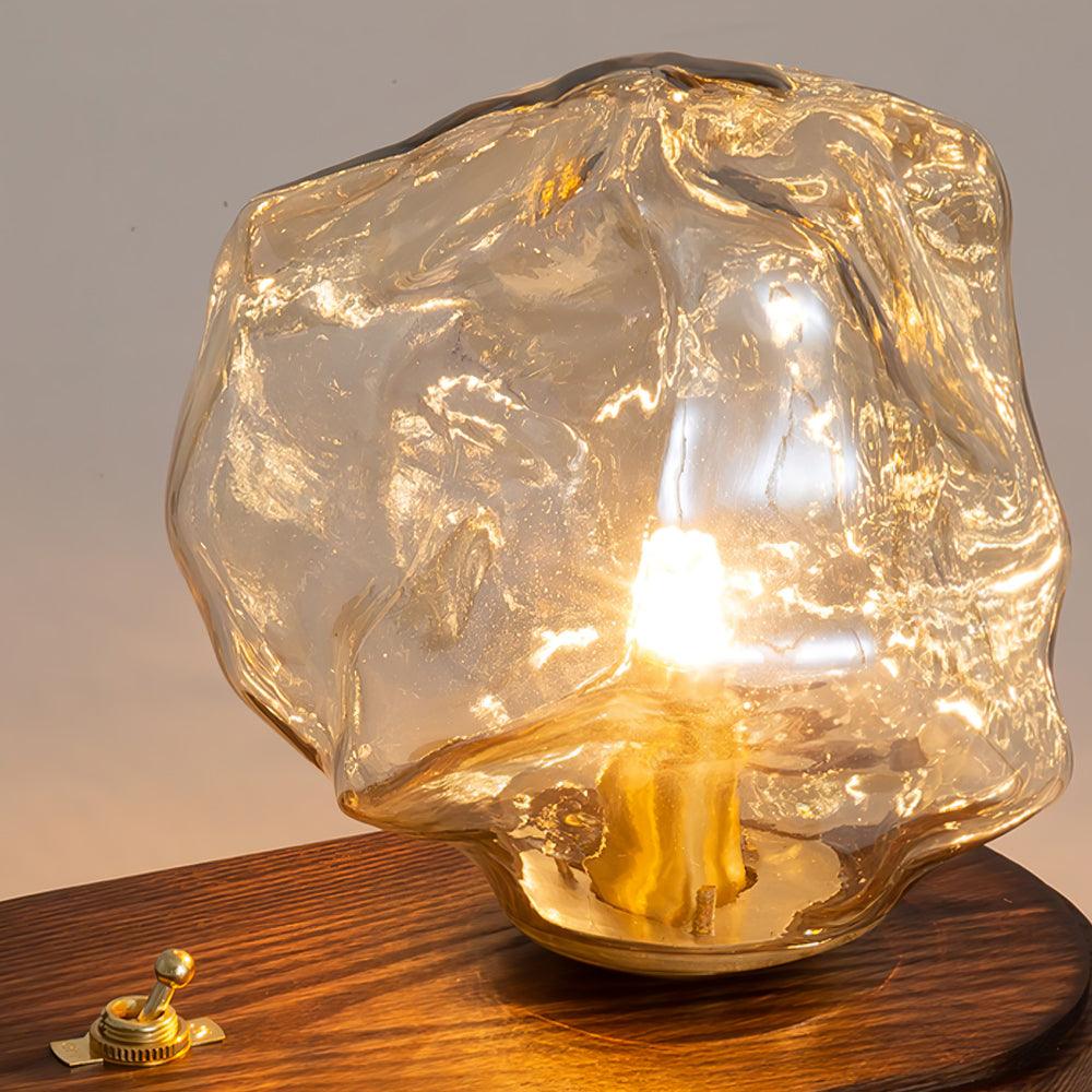 Modern Ice Stone Glass Bedroom Table Lamp - Image 10