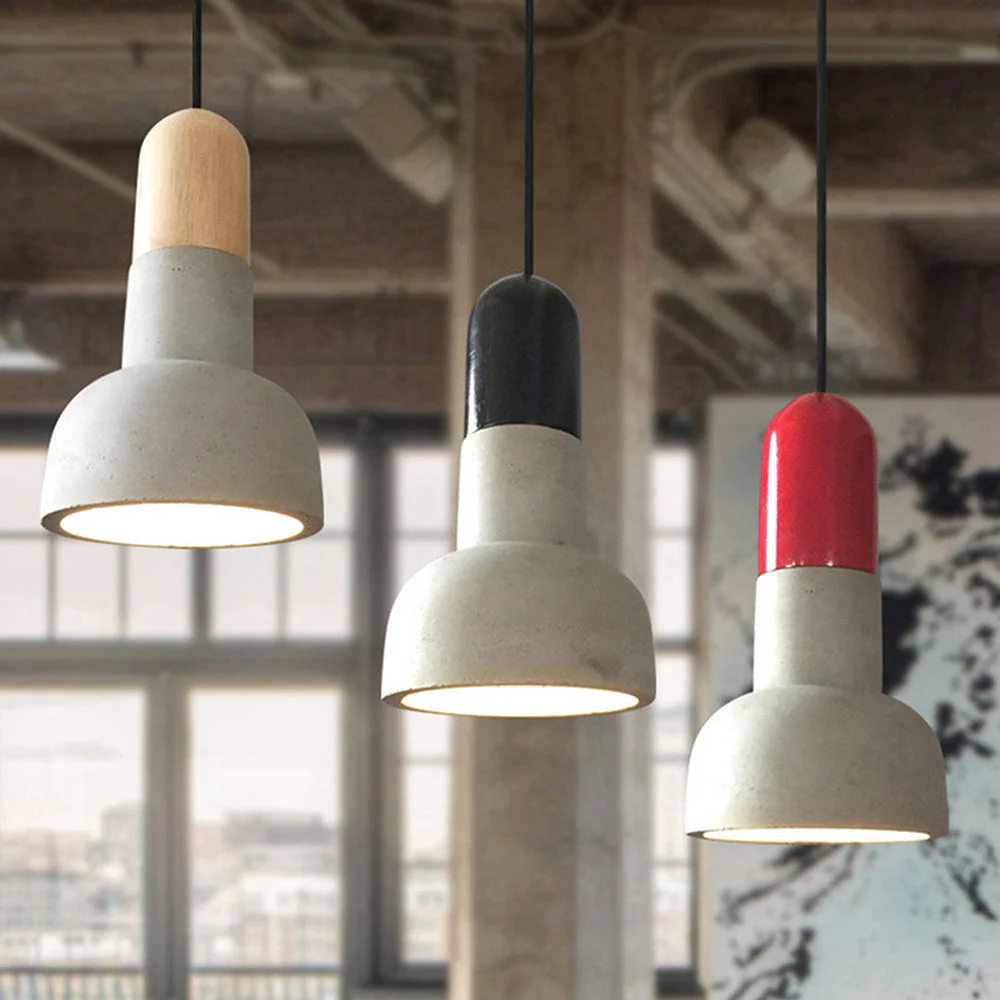 Modern Loft Concrete Stained Pendant Light - Image 4