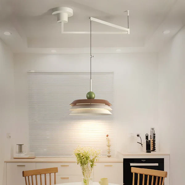 Modern Morandi Layered Metal Hanging Lights - Image 11