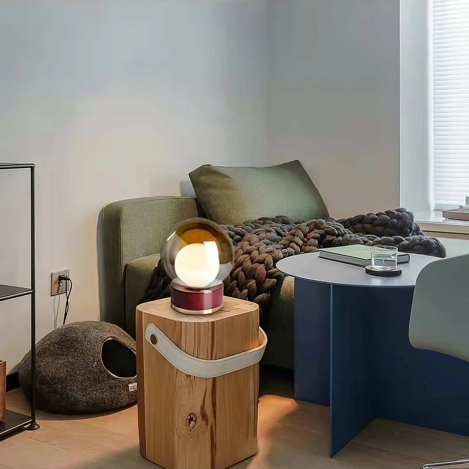 Modern Rigel Round Glass Table Light - Image 5