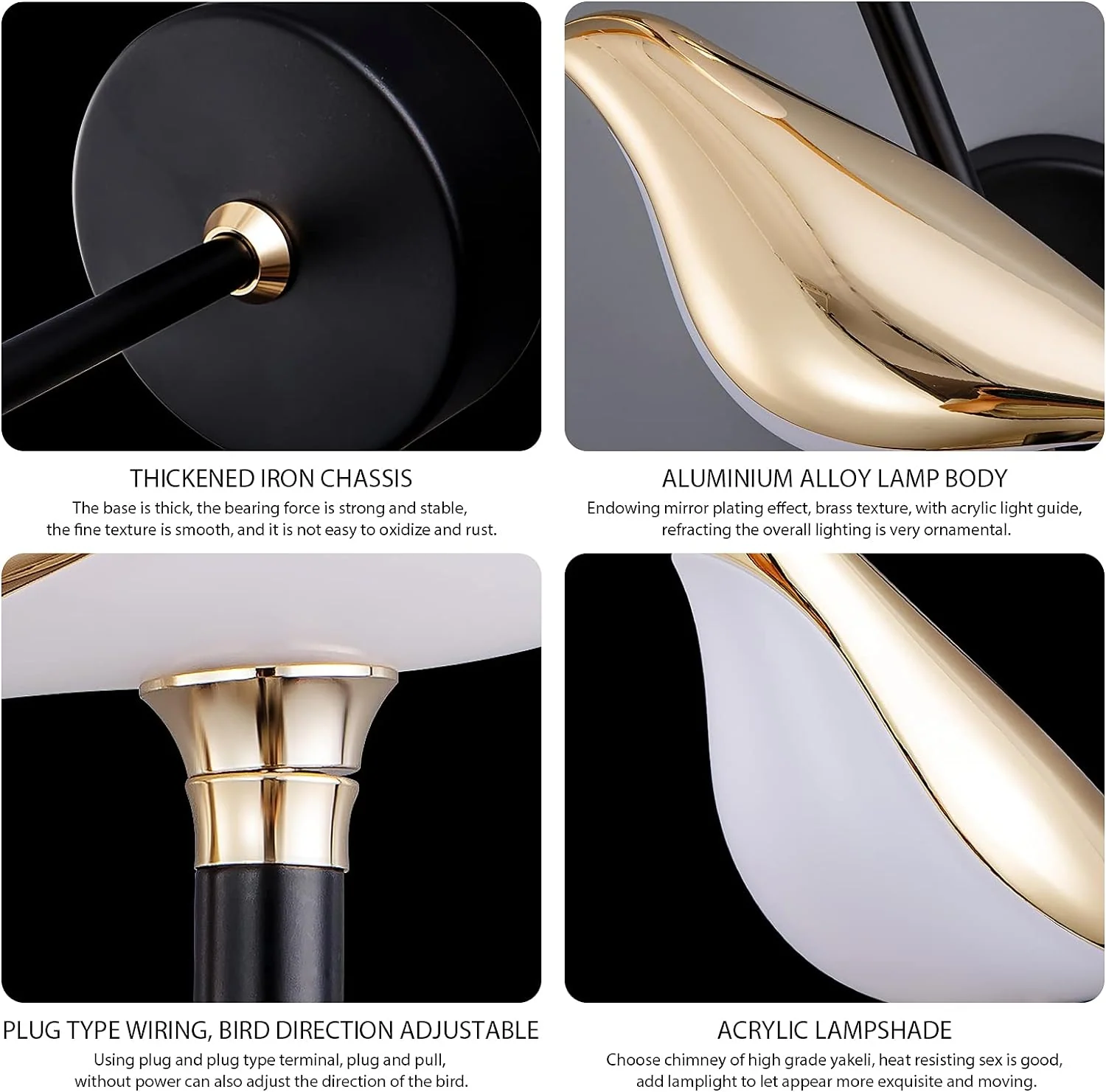 Modern Led Art Design Bird Wall Light - Image 13