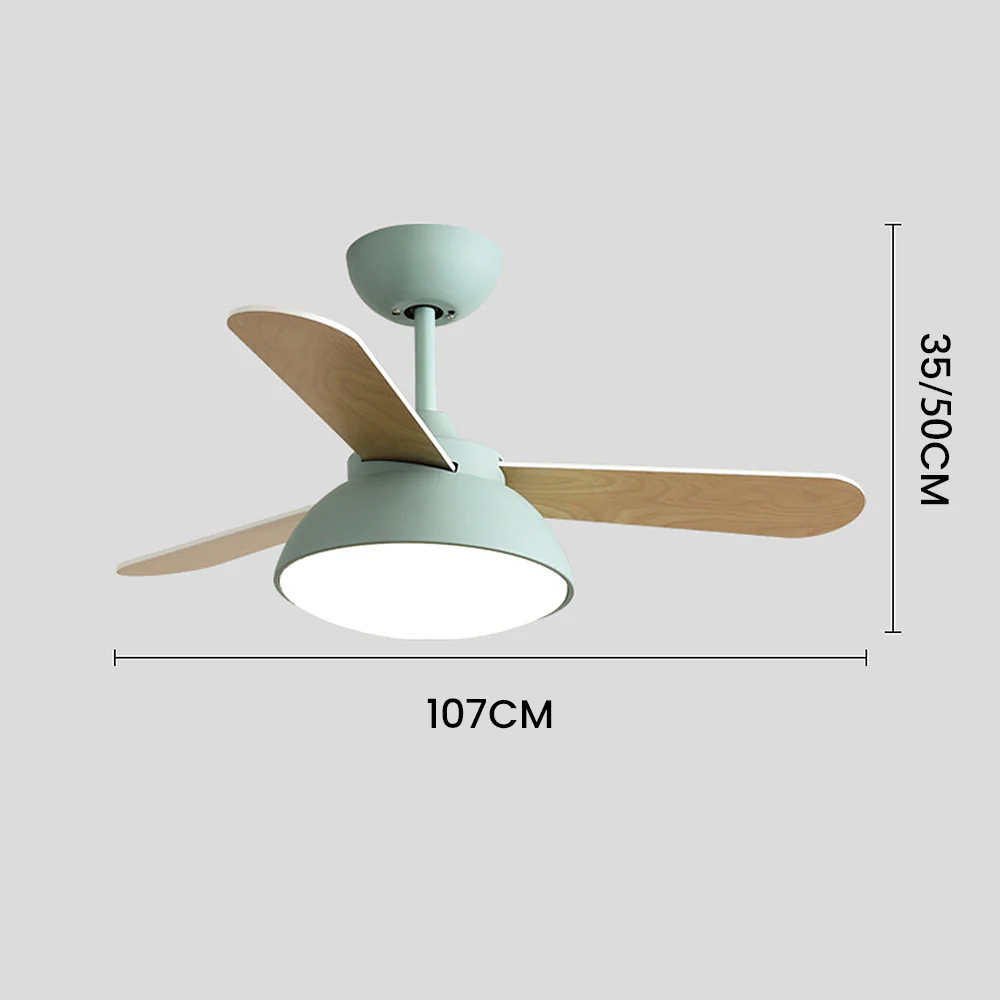 Modern Simple Flush Ceiling Fan With LED Lighting - Image 13