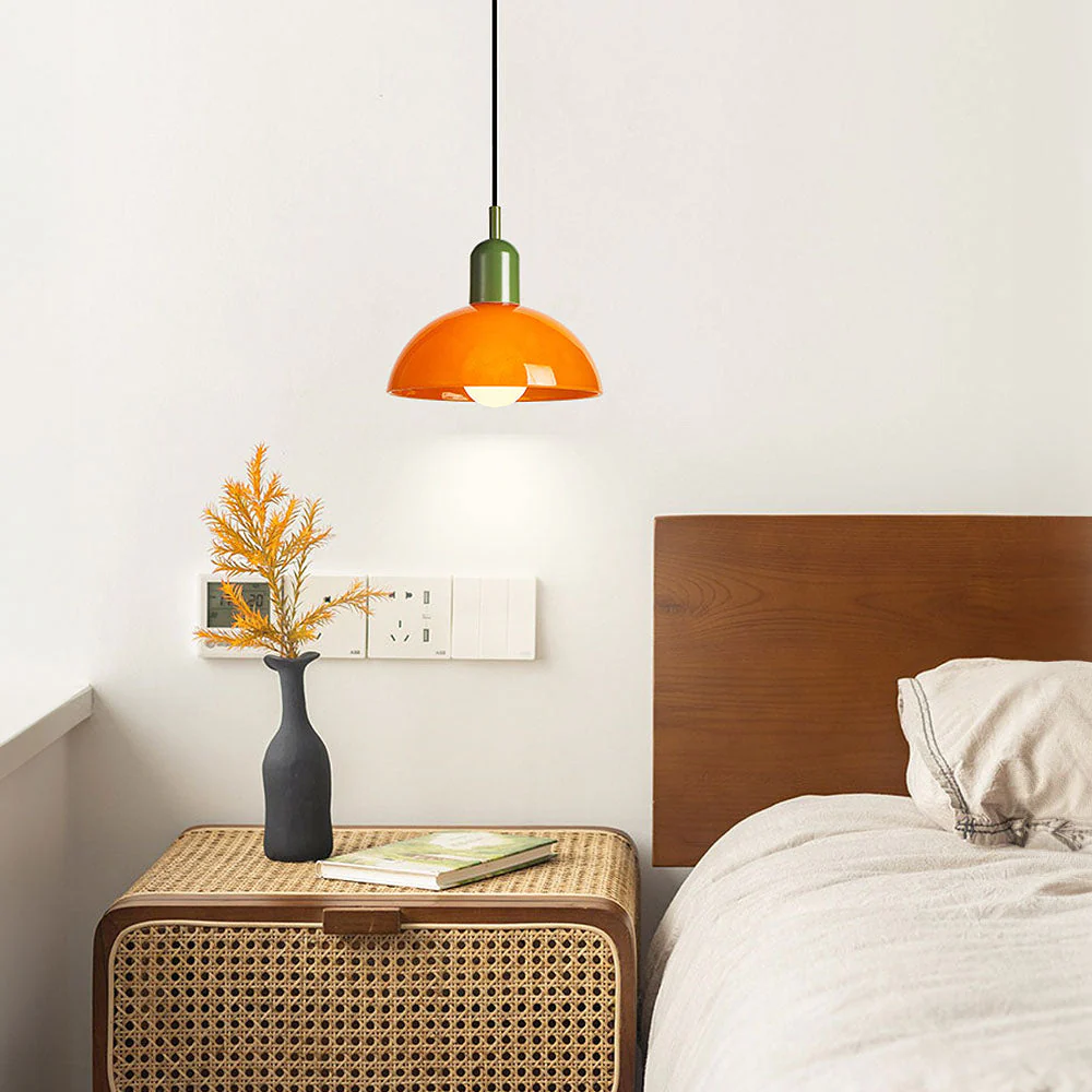 Modern Stained Mini Bedside Pendant Light - Image 2