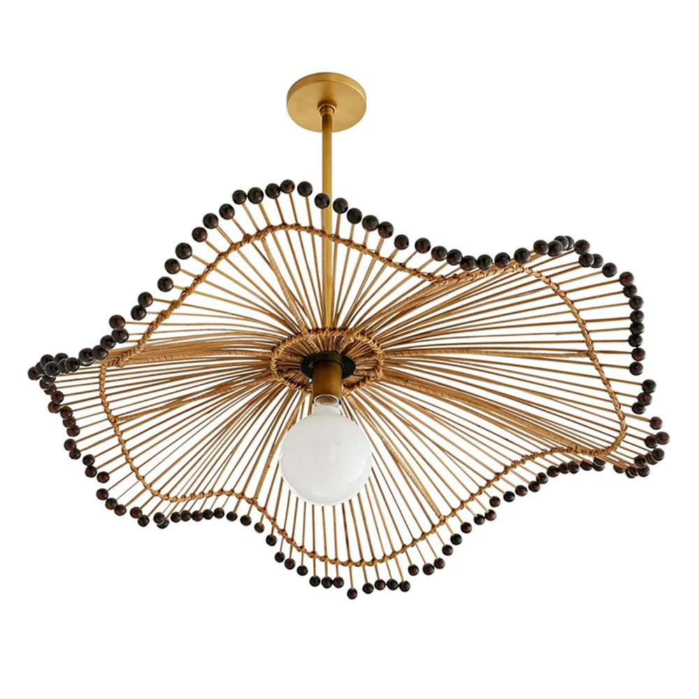 Modern Waverly Handwoven Rattan Pendant Light - Image 10