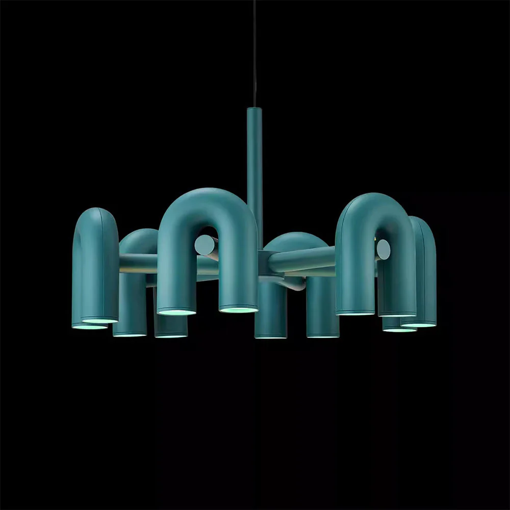 Morandi Creative Pipe Shaped LED Chandelier - Image 16