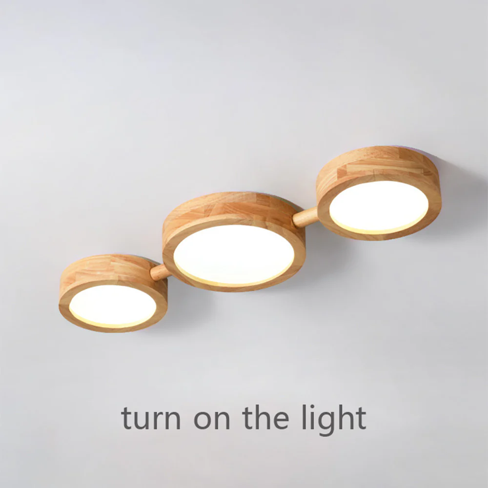 Multi-Heads Wood Retro LED Ceiling Light - Image 16
