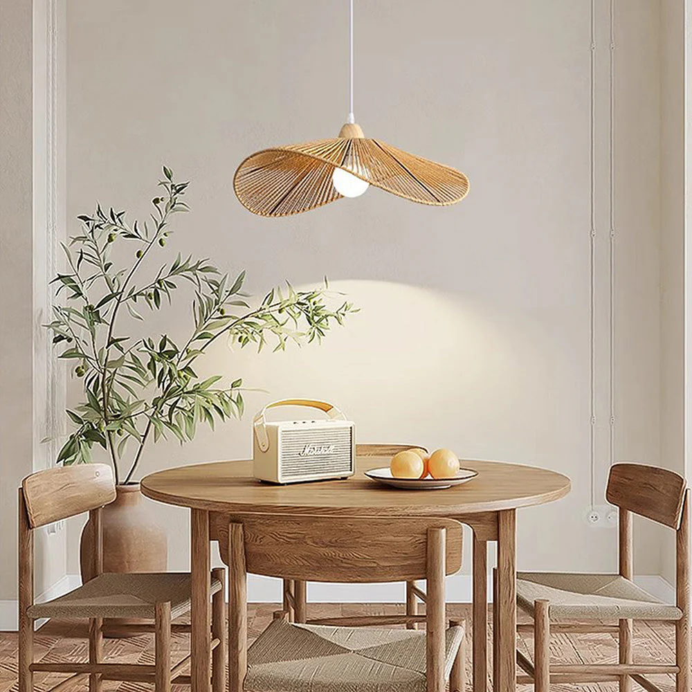 Natural Minimalist Rattan Pendant Light - Image 3
