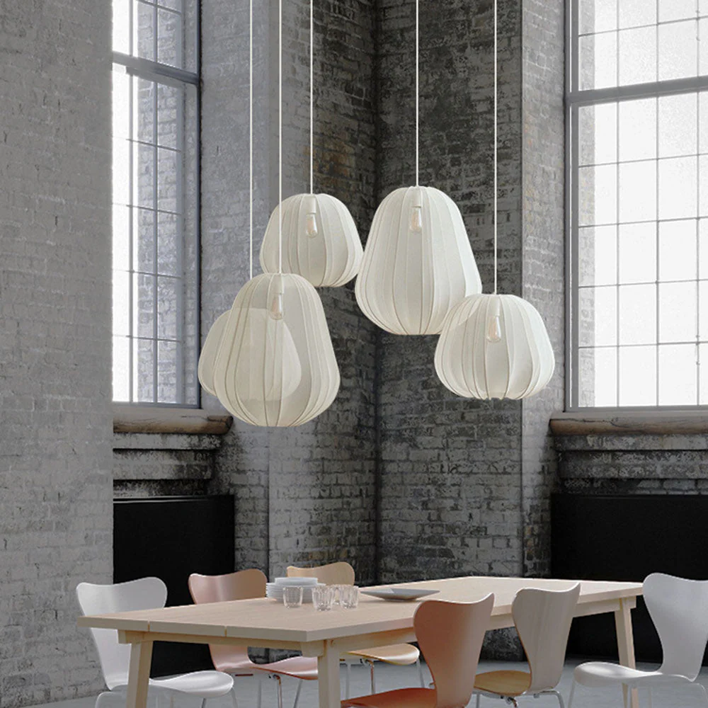 Nordic 1-Light Fabric Lampshade Shade Pendant Lamp - Image 3