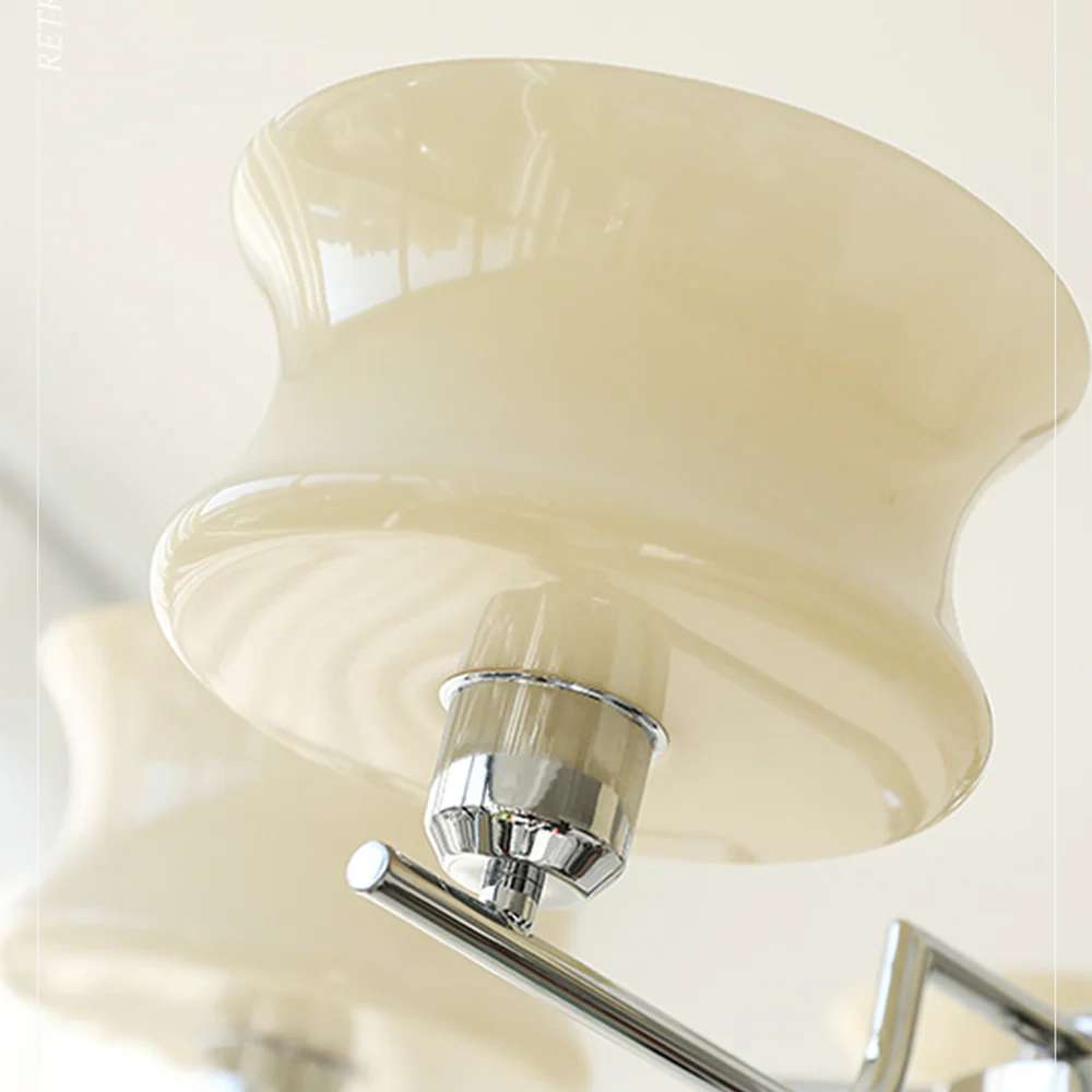 Nordic Belue Brass Glass Chandelier For Dining Room - Image 15